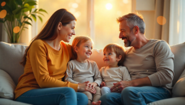 A happy family after parenting assessment